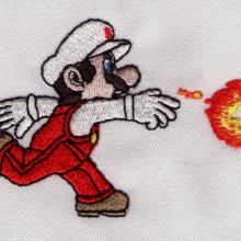 Embroidered Super Mario Bothers Character for Nintendo Fire Ball